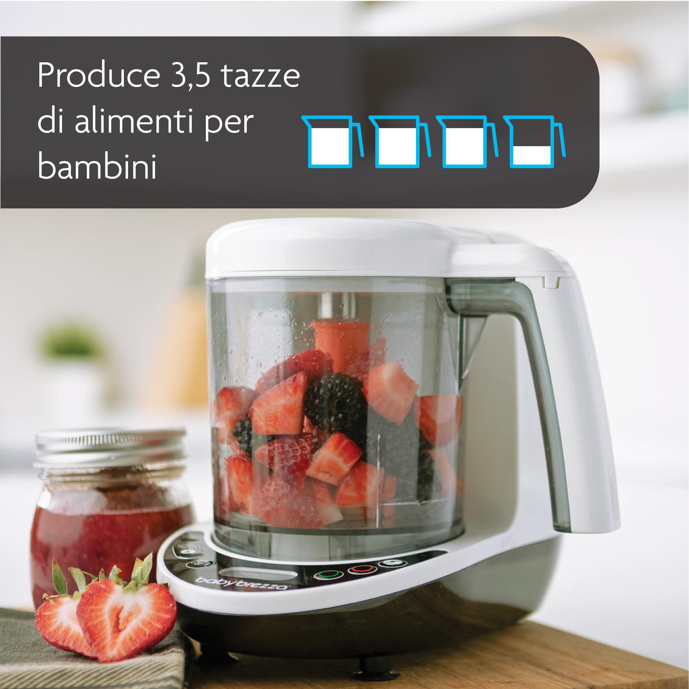 Baby Brezza Food Maker Deluxe – Cuoci e Frulla le Pappe in un Solo Passaggio